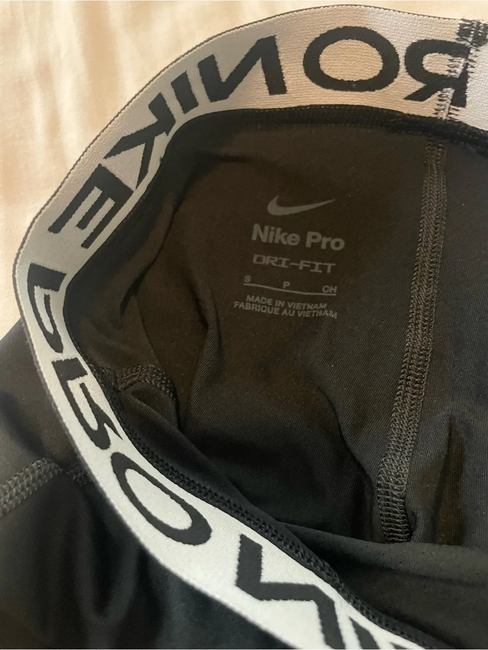 Nike Pro Dri-FIT Performance Tights Black Kids Size S - Set of Two - New